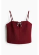 Топ женский H&M 271249318_burgundy XS Бордовый (2727000143978) - изображение 2