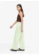 Подростковые штаны-палаццо для девочки H&M 271159584 152 см Салатовый/Белый (2727000142780) - изображение 1