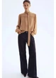 Блузка жіноча H&M 271304752 3XL Коричнева (2727000132620) - зображення 2