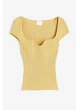 Топ жіночий H&M 271183545 2XL Темно-жовтий (2727000135355) - зображення 1