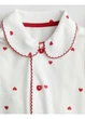 Детская пижамная кофта для девочки H&M 271248090 134 см Белый/Красные сердечки (2727000108977) - изображение 2