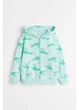 Дитяча толстовка з капюшоном для хлопчика H&M 270493814 92 см Світло-бірюзовий/Динозаври (2727000139209) - зображення 3