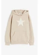 Подростковое теплое худи на флисе оверсайз для девочки H&M 271196885 170 см Бежевое (2727000135287) - изображение 1