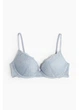 Бюстгальтер із кісточками з Push-up мереживний H&M 271237722_greyblue 75B Сіро-блакитний (2727000138950) - зображення 3