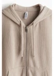 Толстовка на молнии с капюшоном женская H&M 271248375 XS Серо-бежевое (2727000133801) - изображение 2