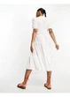 Платье миди летнее женское Monki 271246620 S Белое (2727000117252) - изображение 3