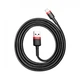 Кабель Baseus Kevlar Cable USB for Lightning 2A 0.5M Red+Black (CALKLF-A19) - изображение 4