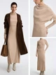 Костюм (платье, жилет) Shein sz25072233441603386 XS бежевый (100009799) - изображение 3