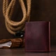 Женское кожаное портмоне SHVIGEL вишневое с монетницей вертикальное на хлястике с кнопкой 55783 - изображение 7