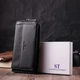 Гаманець-клатч ST Leather з натуральної шкіри чорний на блискавці унісекс містке портмоне для документів 70733 - зображення 8