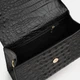 Женская кожаная сумка Borsa Leather натуральная кожа черная с ремнем через плечо 54253 - изображение 5
