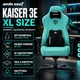 Кресло геймерское Anda Seat Kaiser 3E XL Light Blue Fabric льняная ткань 4D-подлокотники наклон 90-155° memory foam 60 кг/м³ алюминиевая база - изображение 1
