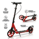 Самокат двухколесный складной с колесами 200мм и дисковым тормозом Scooter City Riding 659 Red-Black - зображення 1