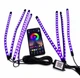 RGB LED підсвітка для авто та мотоцикла 4 ленти, керування зі смартфона через Bluetooth, багатокольорова, вологозахищена - зображення 1