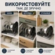 Раздвижной органайзер для крышек, кастрюль и сковородок — подставка для хранения посуды в шкафу, 7 перегородок - изображение 5
