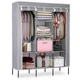 Тканевый шкаф HCX Storage Wardrobe 136×46×176 см с полками - изображение 3