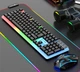 Игровой комплект GTX350 USB RGB клавиатура мышь для ПК ноутбука черный - изображение 1