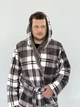 Халат чоловічий UT HTM01 2233 6XL клітина світло-сіра - изображение 3