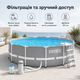 Каркасный бассейн Intex Prism Frame 366×99 см 8592 л круглый сборный бассейн с картриджным фильтр-насосом 2006 л/ч и лестницей - изображение 2