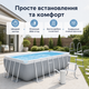 Каркасный бассейн Intex Prism Frame 300×175×80 см 3539 л прямоугольный сборный бассейн с картриджным фильтр-насосом 2006 л/ч - изображение 2
