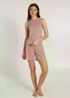 Жіночі короткі бавовняні шорти в рубчик Giulia RIB 4209/010 М Pink-dusty rose, домашні, середня посадка - зображення 2