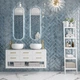 Плитка Golden Tile Como Синій на БІЛ.Рельєф COМS51 10х30 см - изображение 1