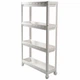 Этажерка напольная на колесиках 4 яруса 54x18x91 см Violet House 6014 Long Shelf белая - изображение 1