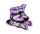 Детские роликовые коньки Happy Violet раздвижные 27-30 фиолетовые со светящимися колесами - изображение 1