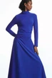 Сукня жіноча COS high-neck gathered midi dress 1140756002 XS Синій - изображение 4