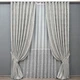 Комплект штор VR-Textil Лен Мрамор 100х270 2шт и Тюль 400х270 1263ш-1672т Светло-серый с белым 71-167/2 - изображение 1