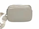 Стильна жіноча сумка cross-body з натуральної шкіри Wide-770 біла - изображение 9
