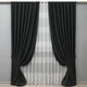 Комплект штор VR-Textil Bagema Rvs 150х270 2шт і Тюль 600х270 1895ш-1675т Чорний з білим 71-170/5 - зображення 1