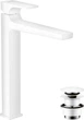 Смеситель для раковины HANSGROHE Metropol матовый белый 32512700 донный клапан Push-Open - изображение 2