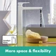 Смеситель для раковины HANSGROHE Metropol матовый белый 32512700 донный клапан Push-Open - изображение 7