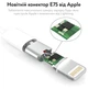 Кабель для швидкого заряджання Type-C to Lightning (USB-C) швидка зарядка для айфона 1M шнур для iPhone iPad Cable IOS White - зображення 3