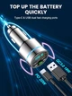 Автомобільний FM-трансмітер RIWUSI BC61 Bluetooth 5.3 з зарядкою PD 30 Вт та QC3.0 18 Вт, сріблястий - зображення 3