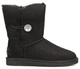 Жіночі уггі Середні Чорні Замшеві з Гудзиком Зваровскі UGG Medium Black Suede Button Svarovsky (38, чорний) - зображення 1