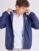 Мужская куртка-ветровка U.S. Polo Assn Signature Stripe с капюшоном Urban Style L темно-синяя - изображение 2