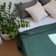 Вафельное плед покрывало LavSon 100% органический хлопок King Size 300х220 Зеленый - изображение 3