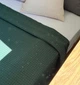Вафельное плед покрывало LavSon 100% органический хлопок King Size 300х220 Зеленый - изображение 8