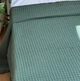 Вафельное плед покрывало LavSon 100% органический хлопок King Size 300х220 Зеленый - изображение 9