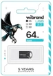 Флеш накопичувач USB 64Gb Hawk, Black, USB 2.0 (WI2.0/HA64M1B) Wibrand (teh0029071) - зображення 2