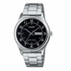 Мужские наручные часы Casio MTP-V006D-1B2 серебристые с черным циферблатом - изображение 1