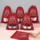 Набор чехлов для хранения и перевозки обуви Shoe Bag на затяжках, с окошком 10 шт 27 х 36 см Красный - изображение 2