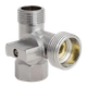 Кутовий кран приладовий триходовий Koer 1/2x3/4x1/2 KR.515 ЗЗВ для сантехнічних приладів Т-подібний (KR0103) - зображення 1