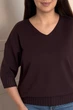Светр INEDIT 10865 Dark-Brown ONE SIZE - зображення 4