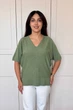 Светр INEDIT 10856 Olive ONE SIZE - изображение 1