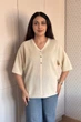 Светр INEDIT 10863 Latte ONE SIZE - изображение 1