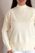 Светр INEDIT 10619 Latte ONE SIZE - зображення 4