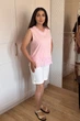 Футболка INEDIT 50052 Pudra ONE SIZE - зображення 6